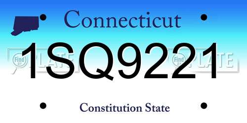 1SQ9221 Connecticut License Plate