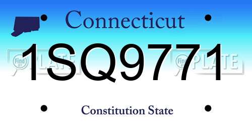 1SQ9771 Connecticut License Plate