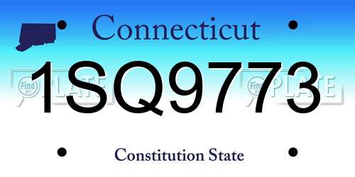 1SQ9773 Connecticut License Plate