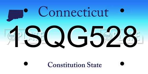 1SQG528 Connecticut License Plate