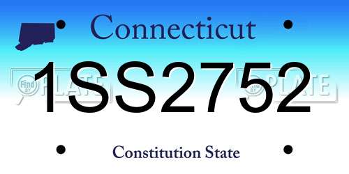 1SS2752 Connecticut License Plate