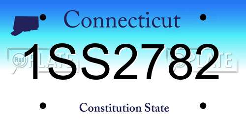1SS2782 Connecticut License Plate