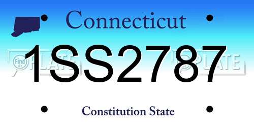 1SS2787 Connecticut License Plate