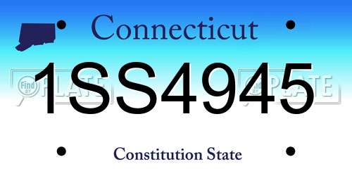 1SS4945 Connecticut License Plate
