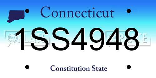 1SS4948 Connecticut License Plate