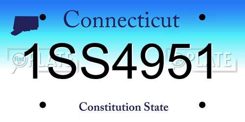 1SS4951 Connecticut License Plate
