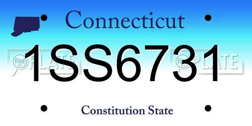 1SS6731 Connecticut License Plate