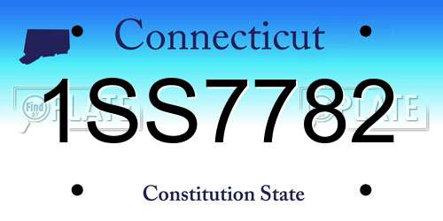 1SS7782 Connecticut License Plate