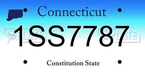 1SS7787 Connecticut License Plate