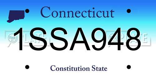 1SSA948 Connecticut License Plate