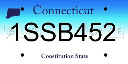 1SSB452 Connecticut License Plate