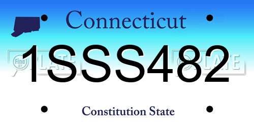 1SSS482 Connecticut License Plate