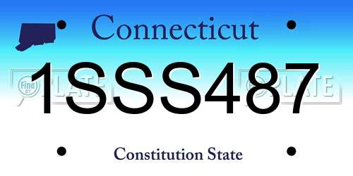 1SSS487 Connecticut License Plate