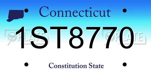 1ST8770 Connecticut License Plate