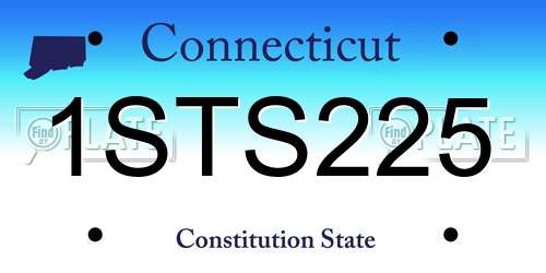 1STS225 Connecticut License Plate
