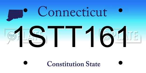 1STT161 Connecticut License Plate