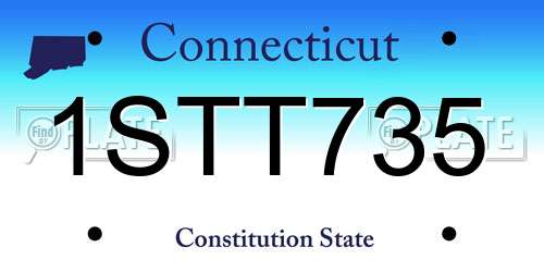 1STT735 Connecticut License Plate