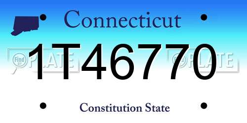 1T46770 Connecticut License Plate