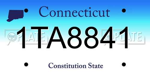 1TA8841 Connecticut License Plate
