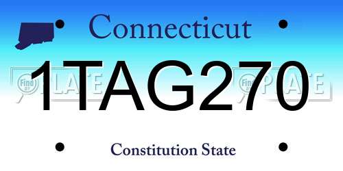 1TAG270 Connecticut License Plate
