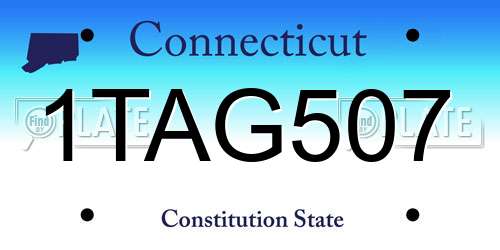 1TAG507 Connecticut License Plate