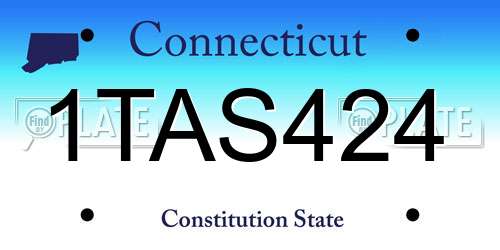 1TAS424 Connecticut License Plate