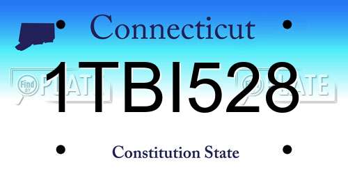 1TBI528 Connecticut License Plate
