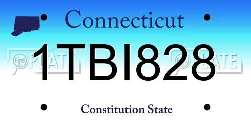 1TBI828 Connecticut License Plate