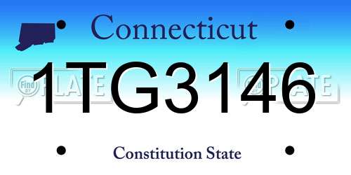 1TG3146 Connecticut License Plate