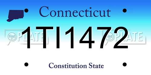 1TI1472 Connecticut License Plate