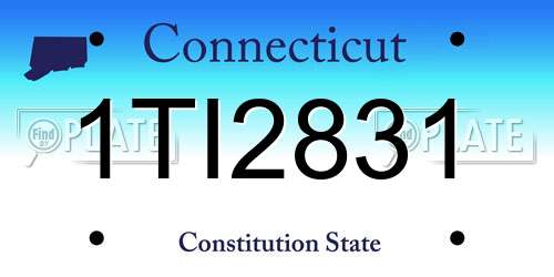 1TI2831 Connecticut License Plate