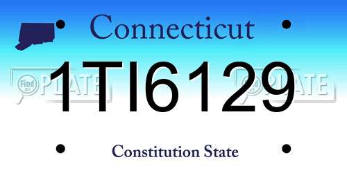 1TI6129 Connecticut License Plate