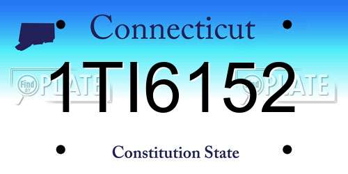 1TI6152 Connecticut License Plate