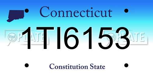 1TI6153 Connecticut License Plate