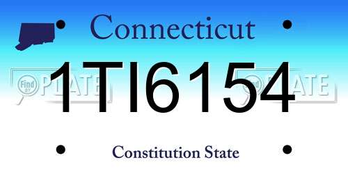 1TI6154 Connecticut License Plate