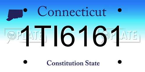 1TI6161 Connecticut License Plate