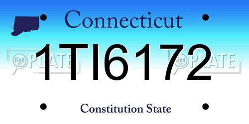 1TI6172 Connecticut License Plate