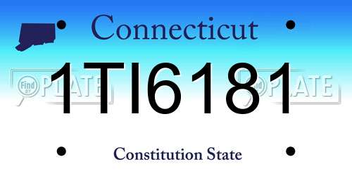 1TI6181 Connecticut License Plate