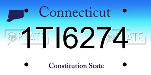 1TI6274 Connecticut License Plate