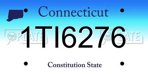 1TI6276 Connecticut License Plate