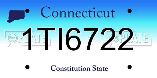 1TI6722 Connecticut License Plate