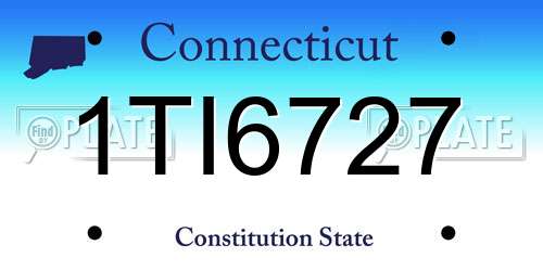 1TI6727 Connecticut License Plate