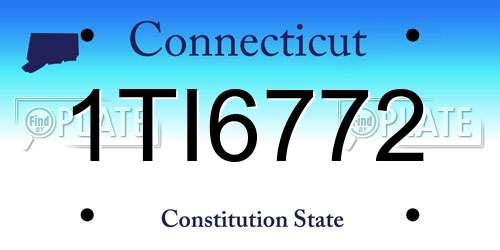 1TI6772 Connecticut License Plate