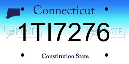 1TI7276 Connecticut License Plate