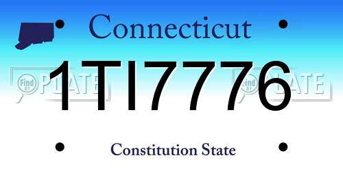 1TI7776 Connecticut License Plate