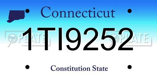 1TI9252 Connecticut License Plate