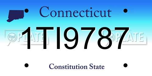 1TI9787 Connecticut License Plate