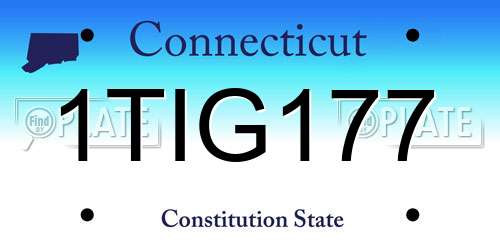 1TIG177 Connecticut License Plate