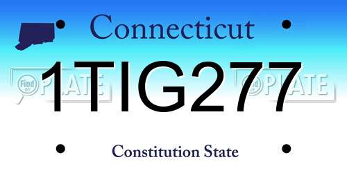 1TIG277 Connecticut License Plate