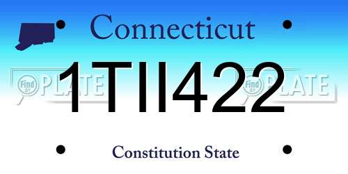 1TII422 Connecticut License Plate